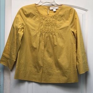 Pringle of Scotland yellow smock neck top sz 8